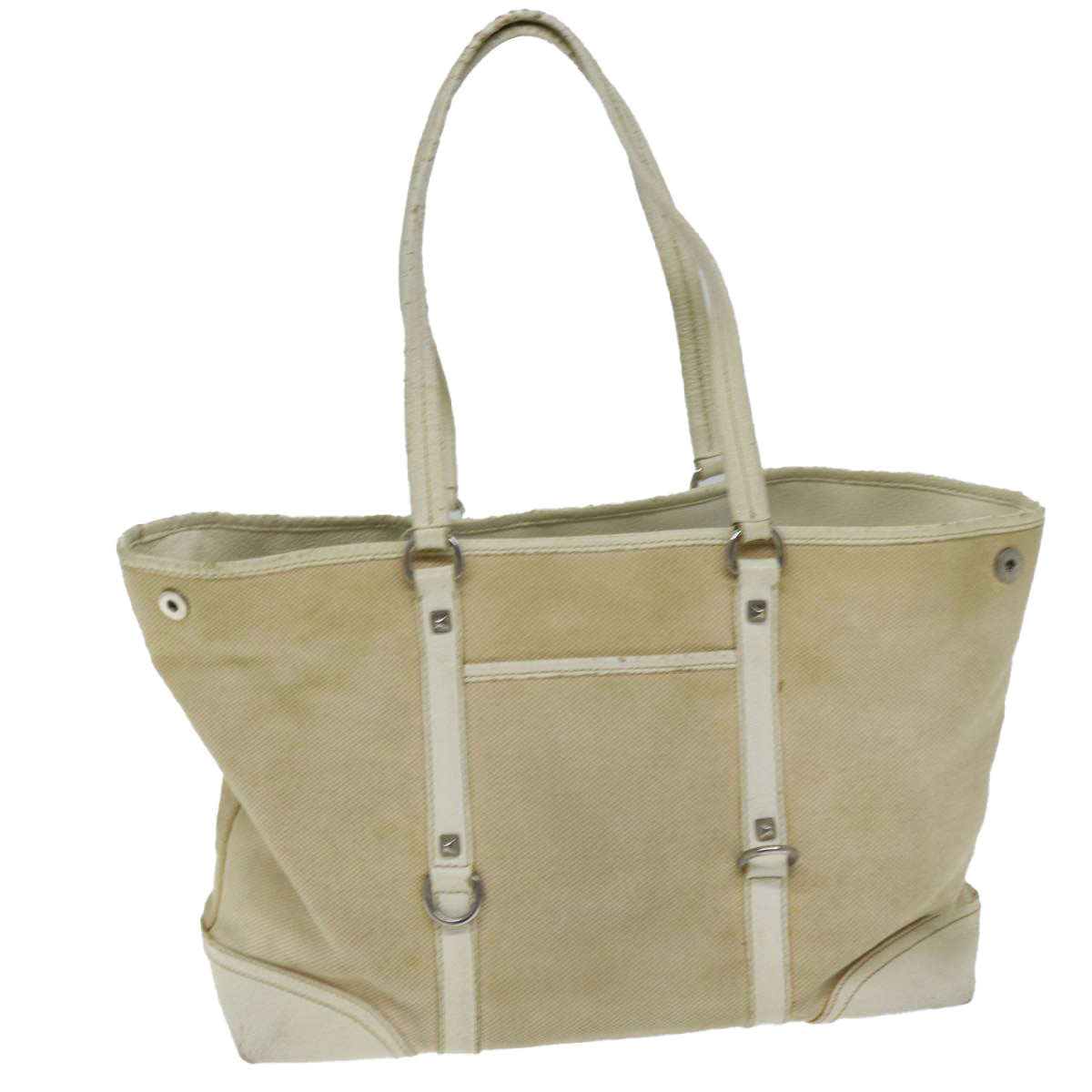 Luxury PradaTote Bag Canvas Beige 74474