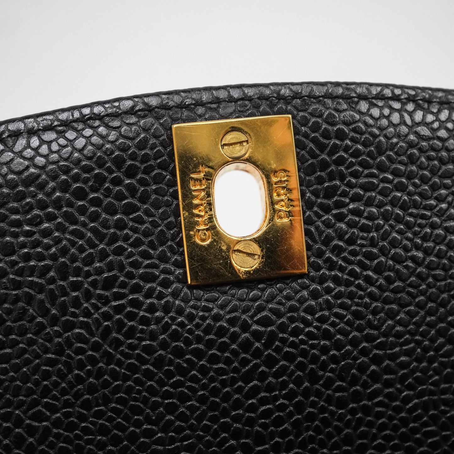 Chanel Vintage Small Classic Diana Flap Bag Black Caviar 24K Gold Hardware