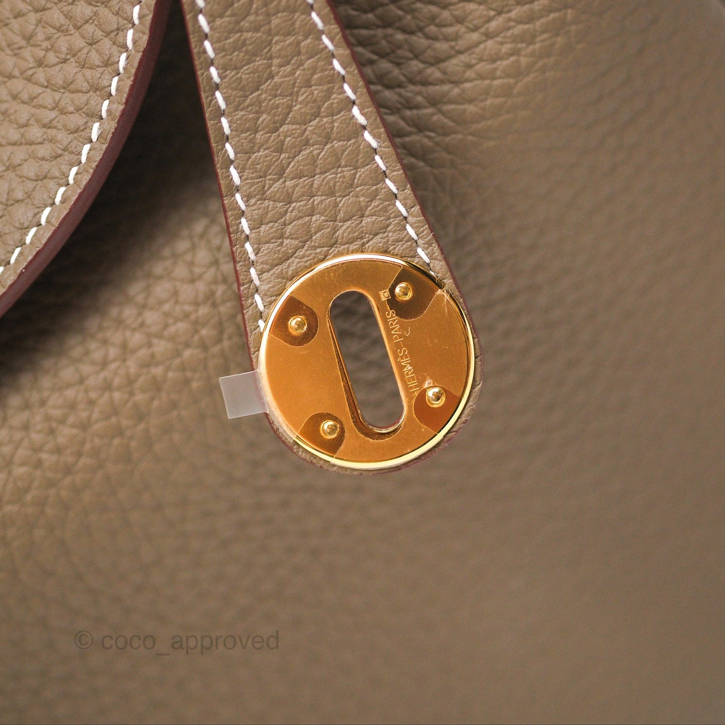 Hermès Lindy 26 Etoupe Clemence Gold Hardware