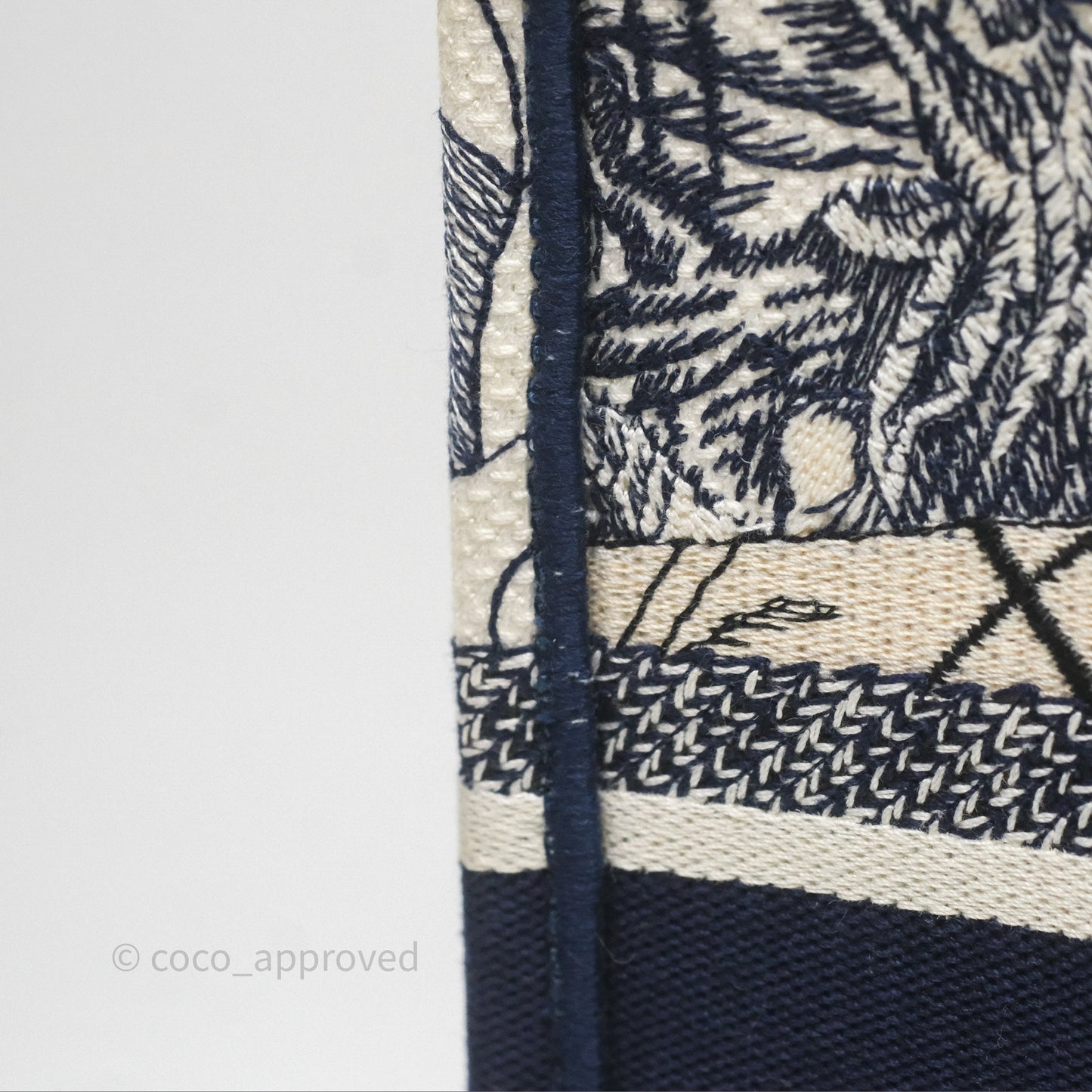 Dior Around The World Vertical Book Tote Blue White