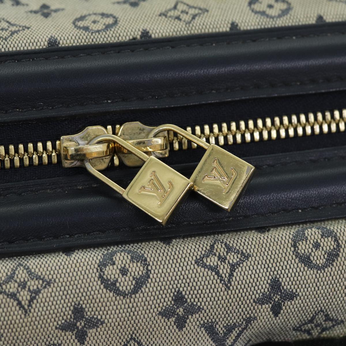 LOUIS VUITTON Monogram Mini Josephine GM Hand Bag Blue M92211 LV 74533