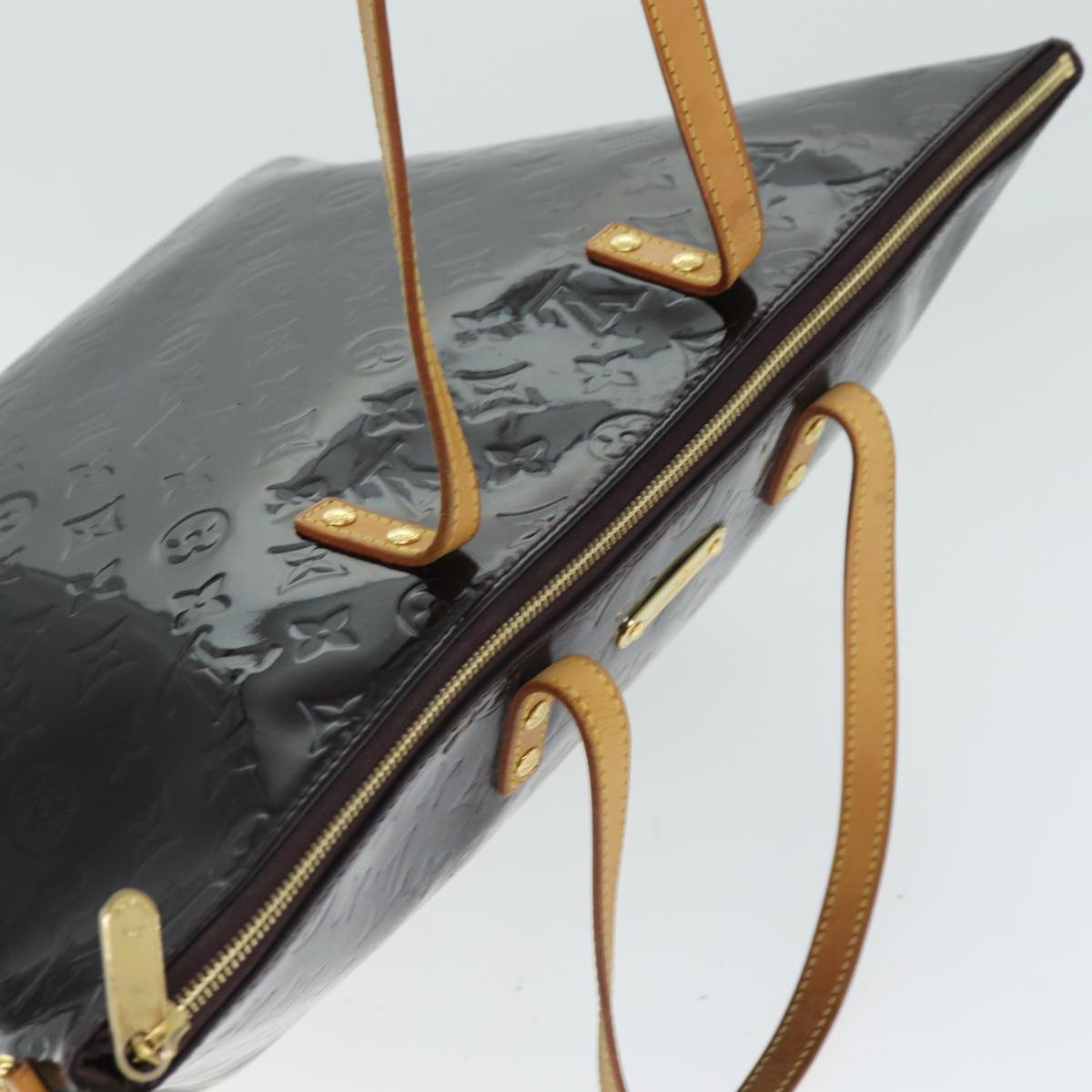 LOUIS VUITTON Monogram Vernis Bellevue GM Tote Bag Amarante M93589 LV 74534