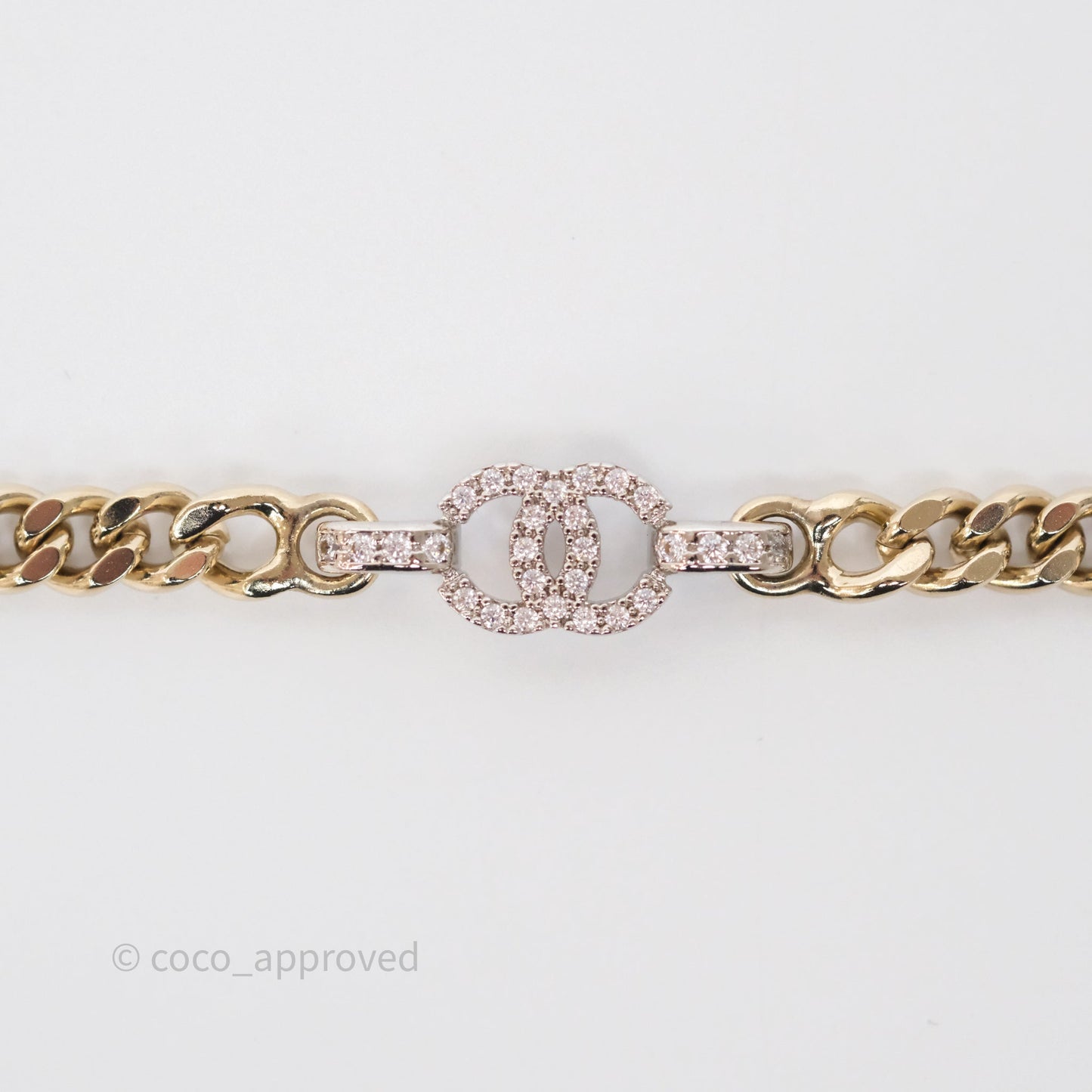 Chanel Crystals CC Chain Belt Gold Tone 22S