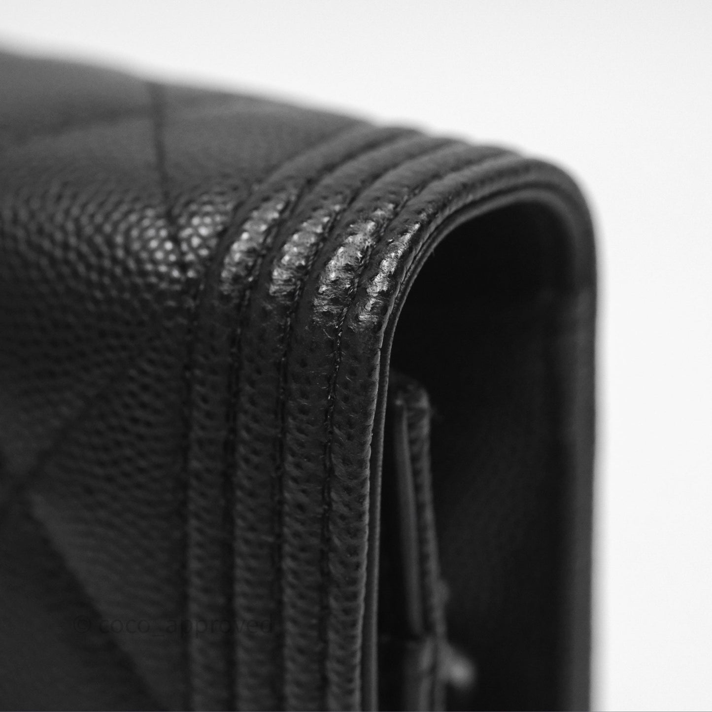 Chanel Quilted Boy Wallet on Chain WOC Black Caviar Ruthenium Hardware