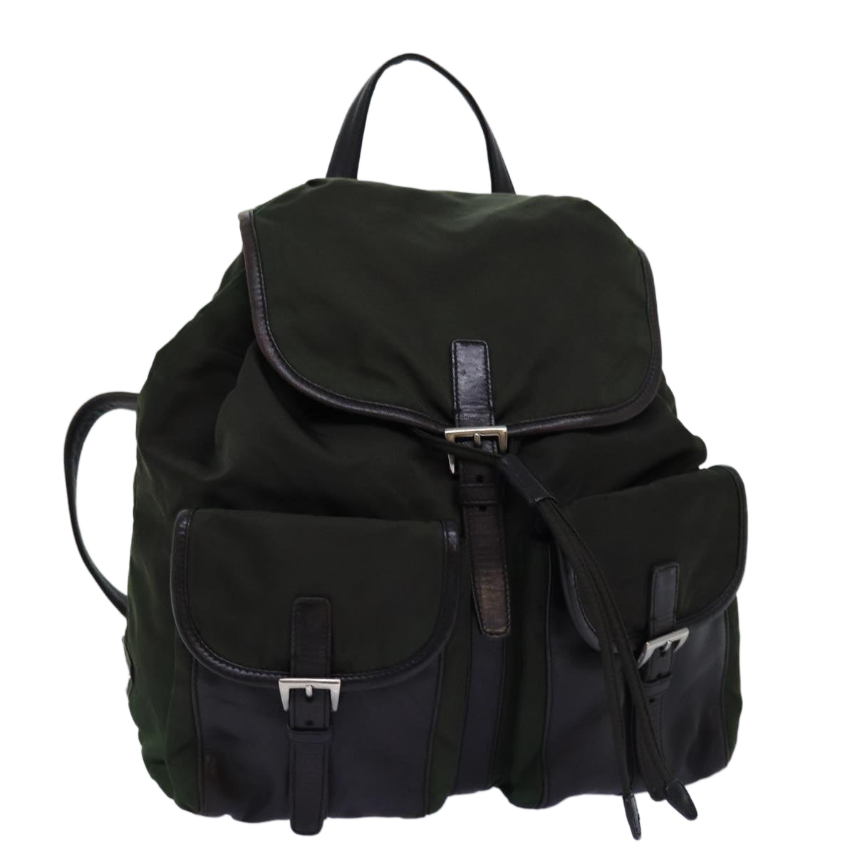 Luxury PradaBackpack Nylon Khaki 74576