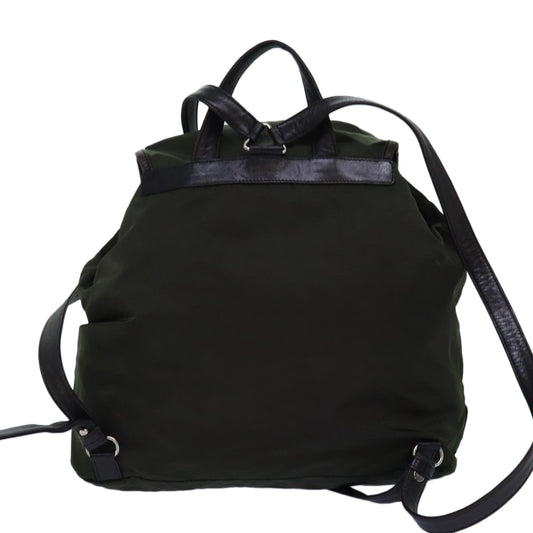 Luxury PradaBackpack Nylon Khaki 74576