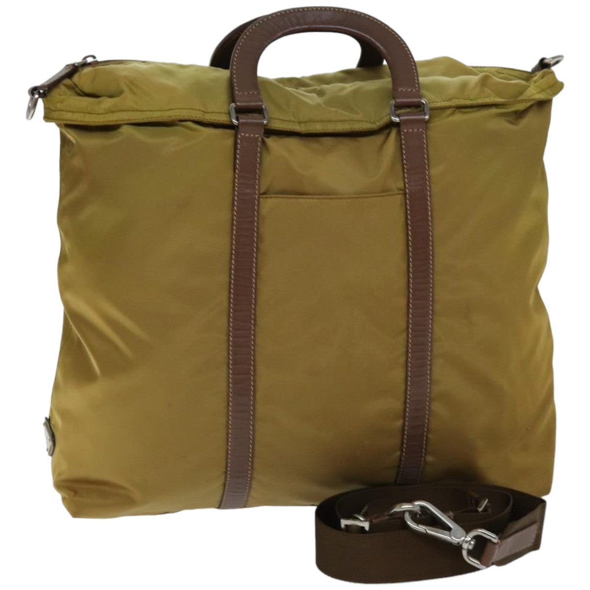 Luxury PradaHand Bag Nylon 2way Brown 74577