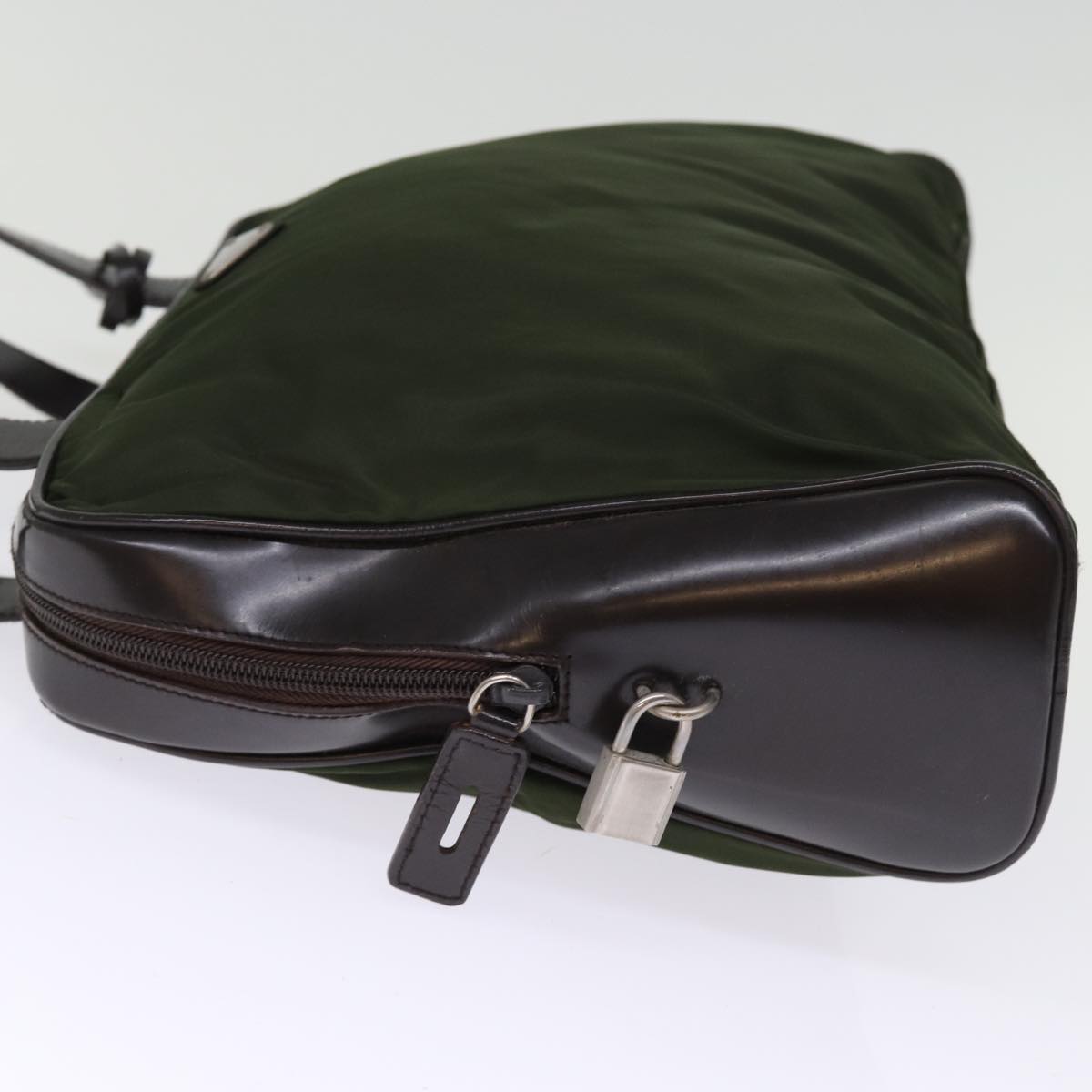 Luxury PradaShoulder Bag Nylon Khaki 74578