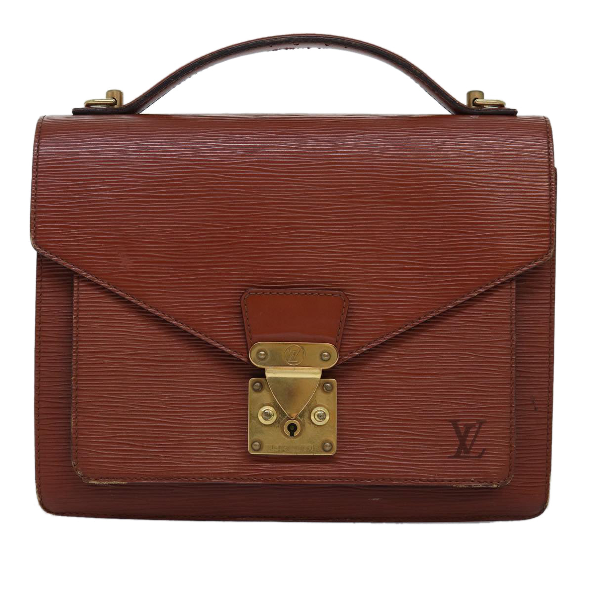 LOUIS VUITTON Epi Monceau Hand Bag Brown M52123 LV 74587