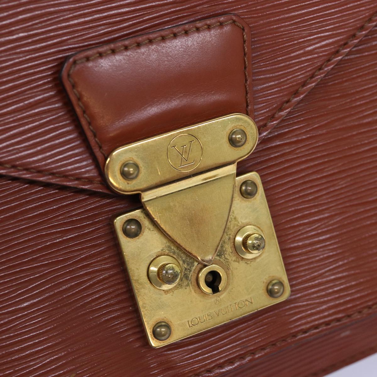 LOUIS VUITTON Epi Monceau Hand Bag Brown M52123 LV 74587