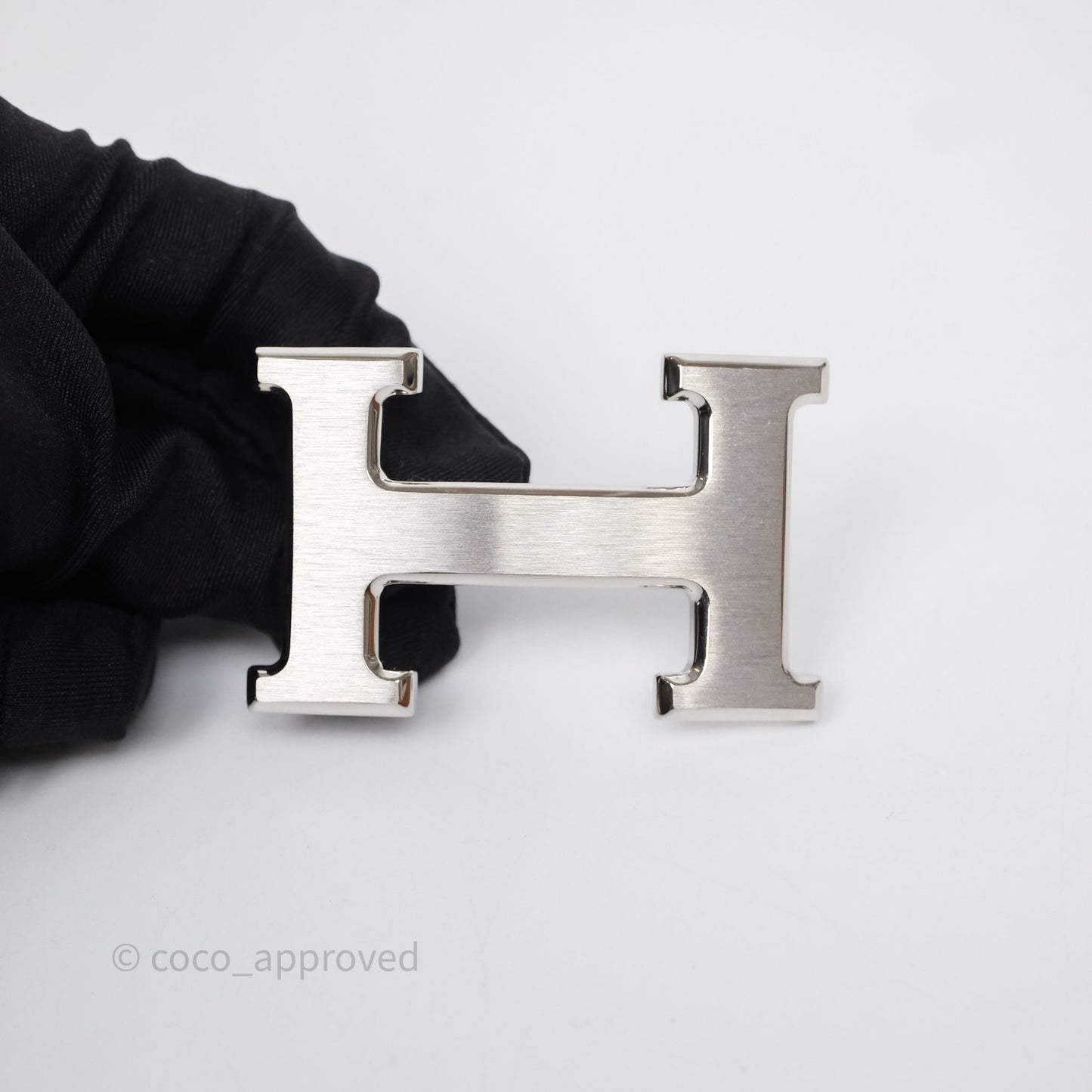 Hermès H Belt Buckle & Reversible Strap Gold White Blanc Brushed Palladium Hardware