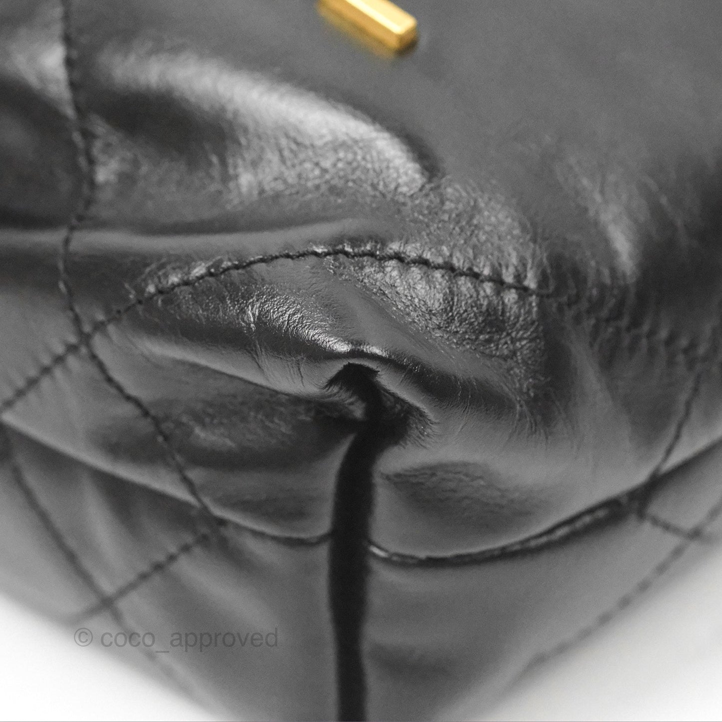 Chanel 22 Mini Bag Black Crumpled Calfskin