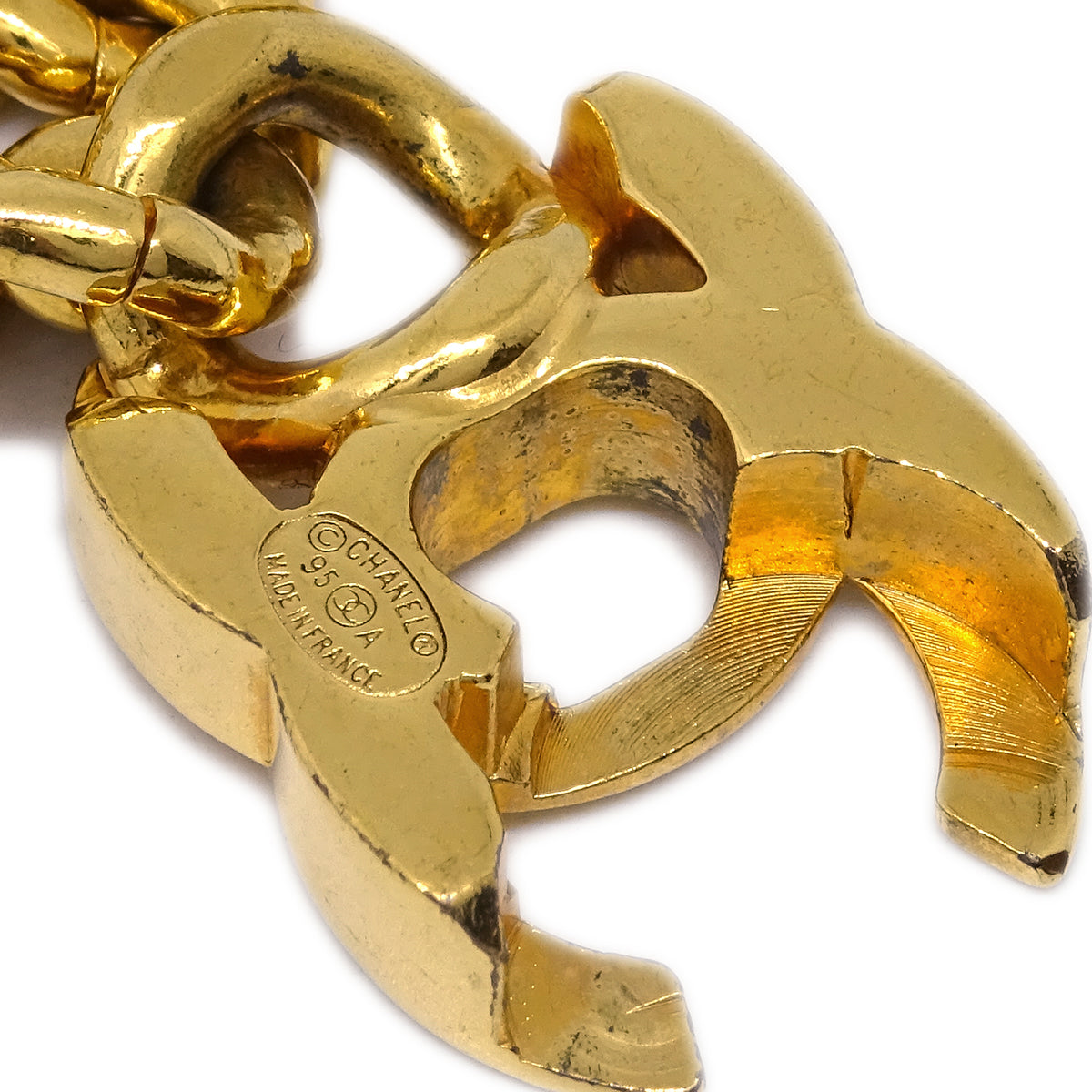 Luxury Chanel Turnlock Gold Chain Necklace 95A