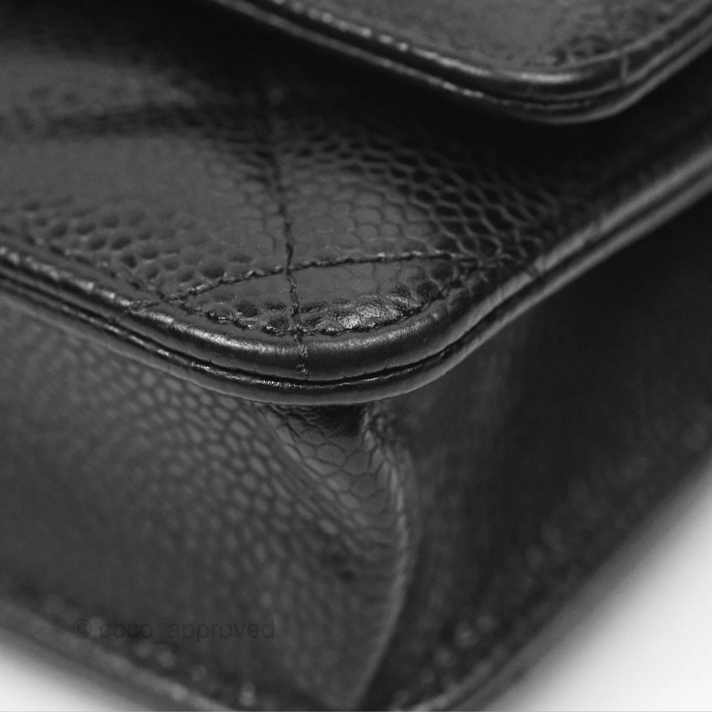 Chanel Classic Wallet on Chain WOC Quilted Black Caviar Gold Hardware