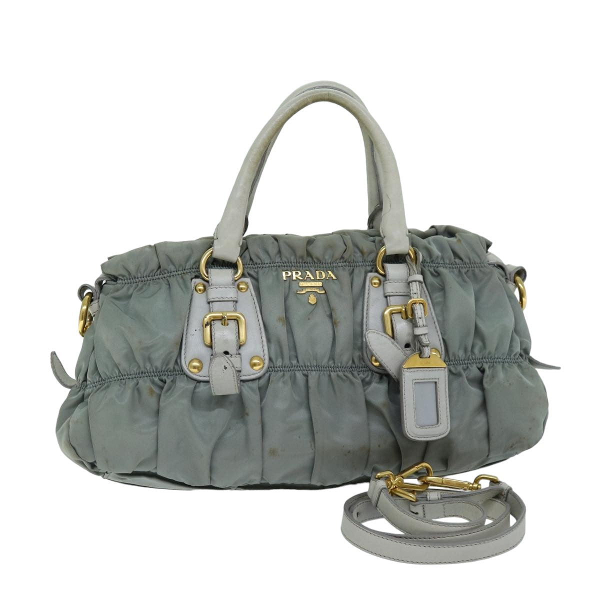 Luxury PradaHand Bag Nylon 2way Green 74635