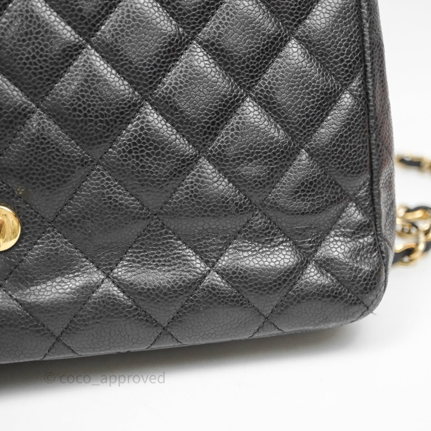 Chanel Jumbo Single Flap Black Caviar Gold Hardware⁣⁣