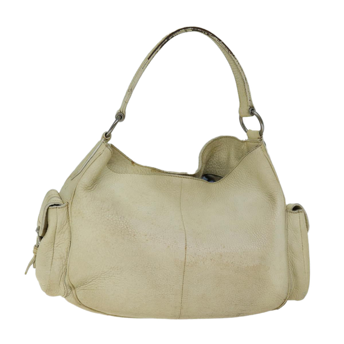 Luxury PradaShoulder Bag Leather Cream 74644