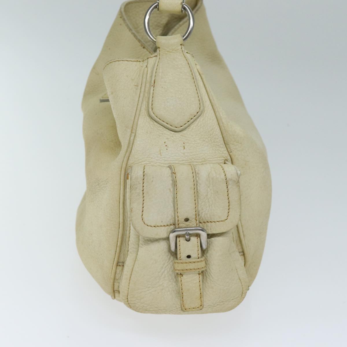 Luxury PradaShoulder Bag Leather Cream 74644