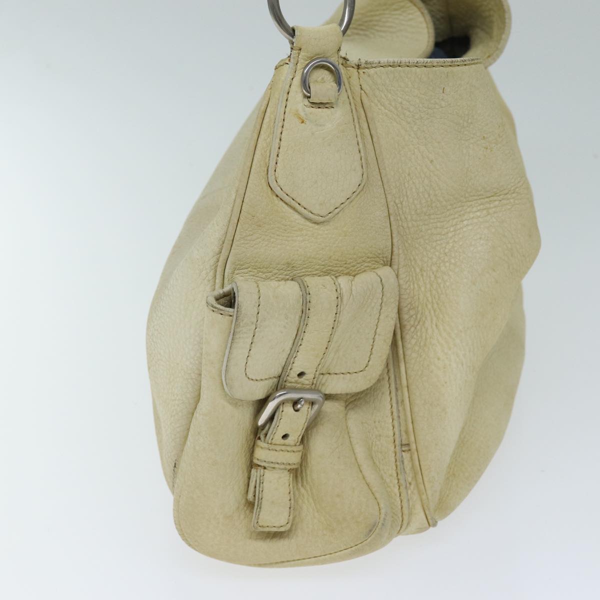 Luxury PradaShoulder Bag Leather Cream 74644