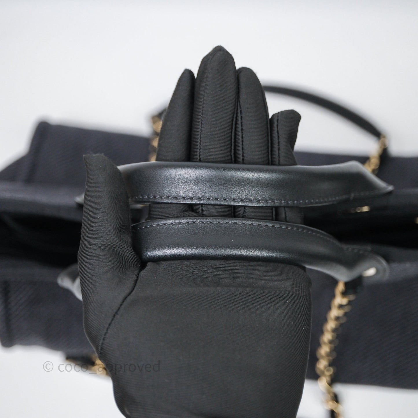 Chanel Large Deauville Charcoal Grey Canvas Light Gold Hardware