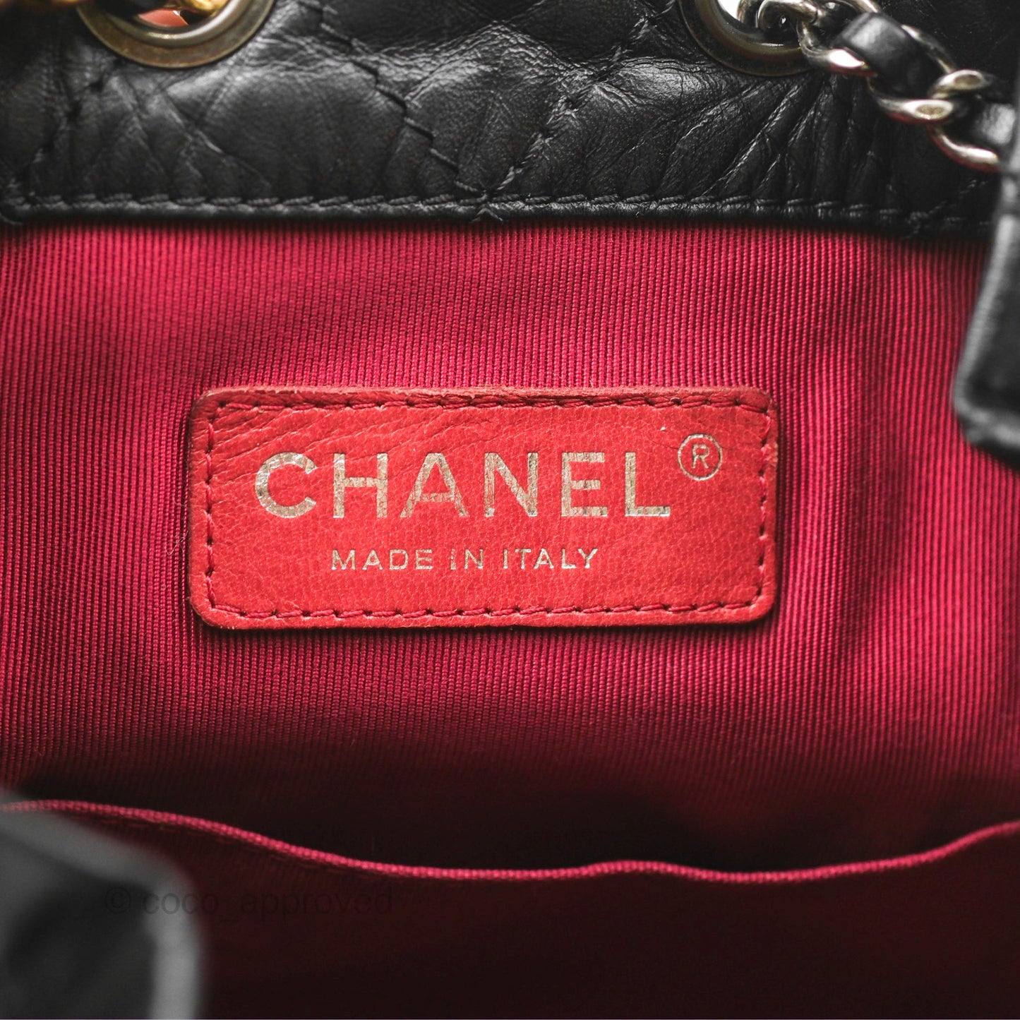 Chanel Small Gabrielle Backpack Black Aged Calfskin