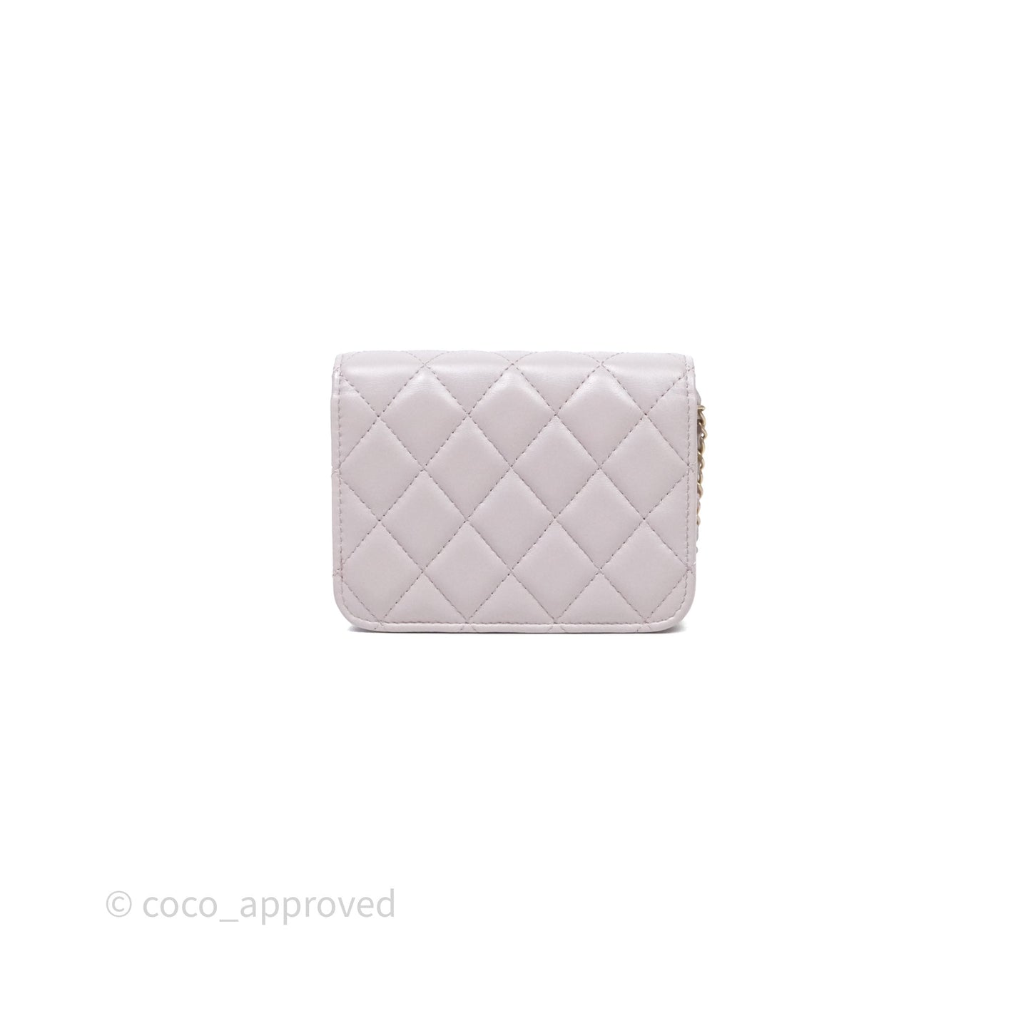 Chanel Pearl Crush Mini Clutch Belt Bag Lilac Lambskin Aged Gold Hardware