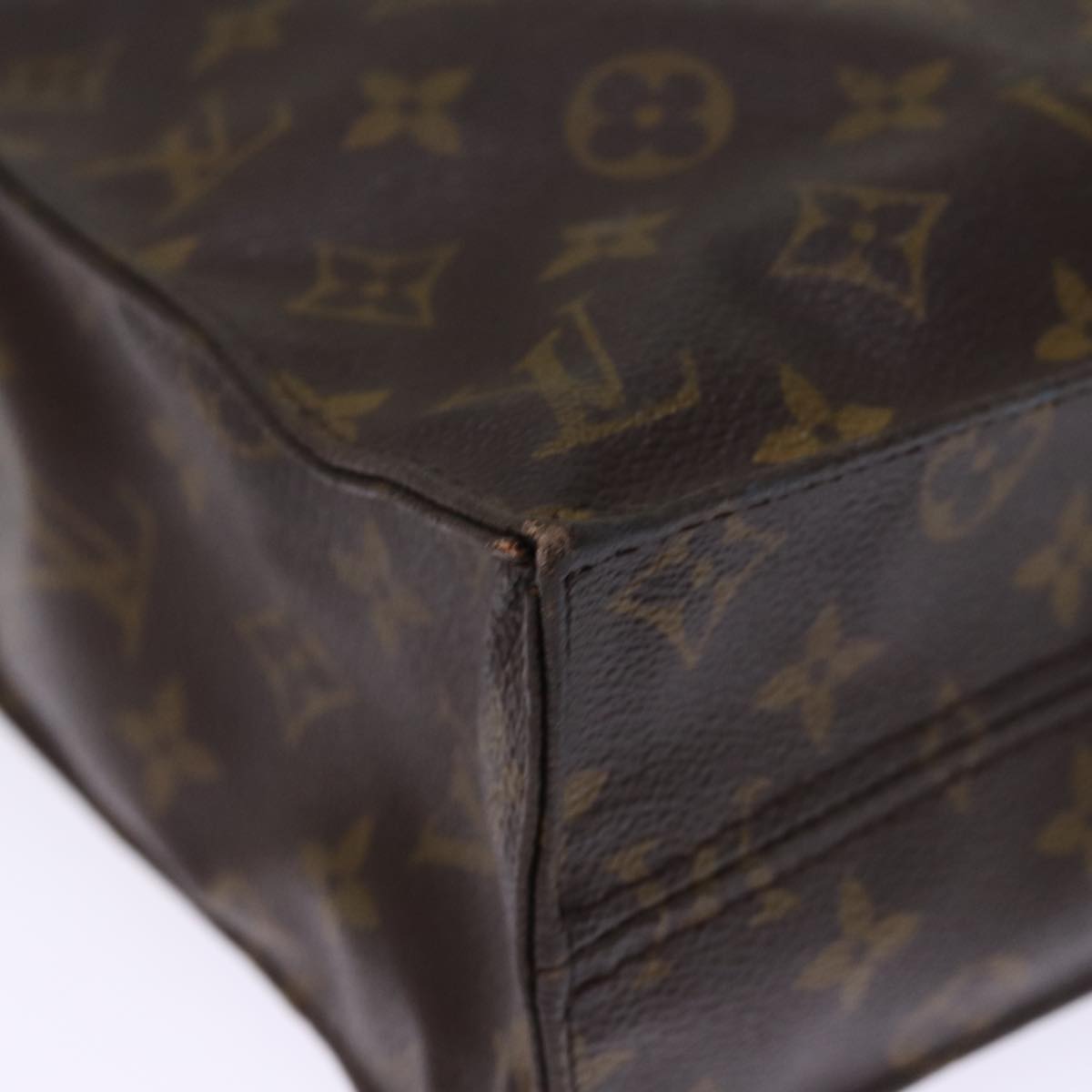 LOUIS VUITTON Monogram Sac Plat Hand Bag M51140 LV 74673