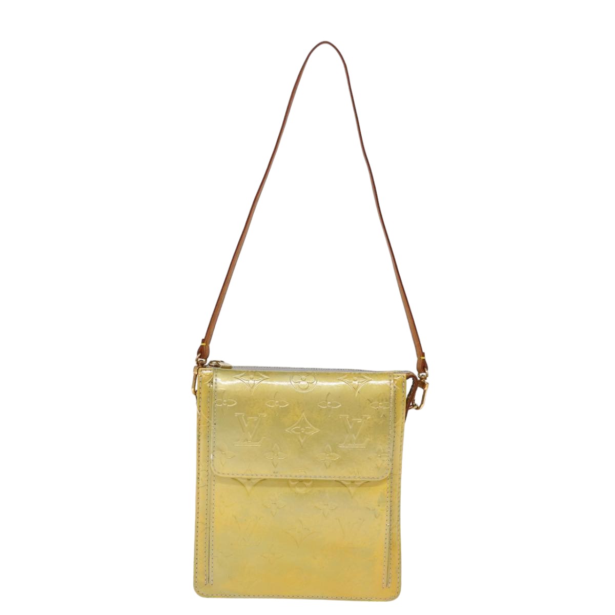 LOUIS VUITTON Monogram Vernis Motto Accessory Pouch Gris M91030 LV 74697