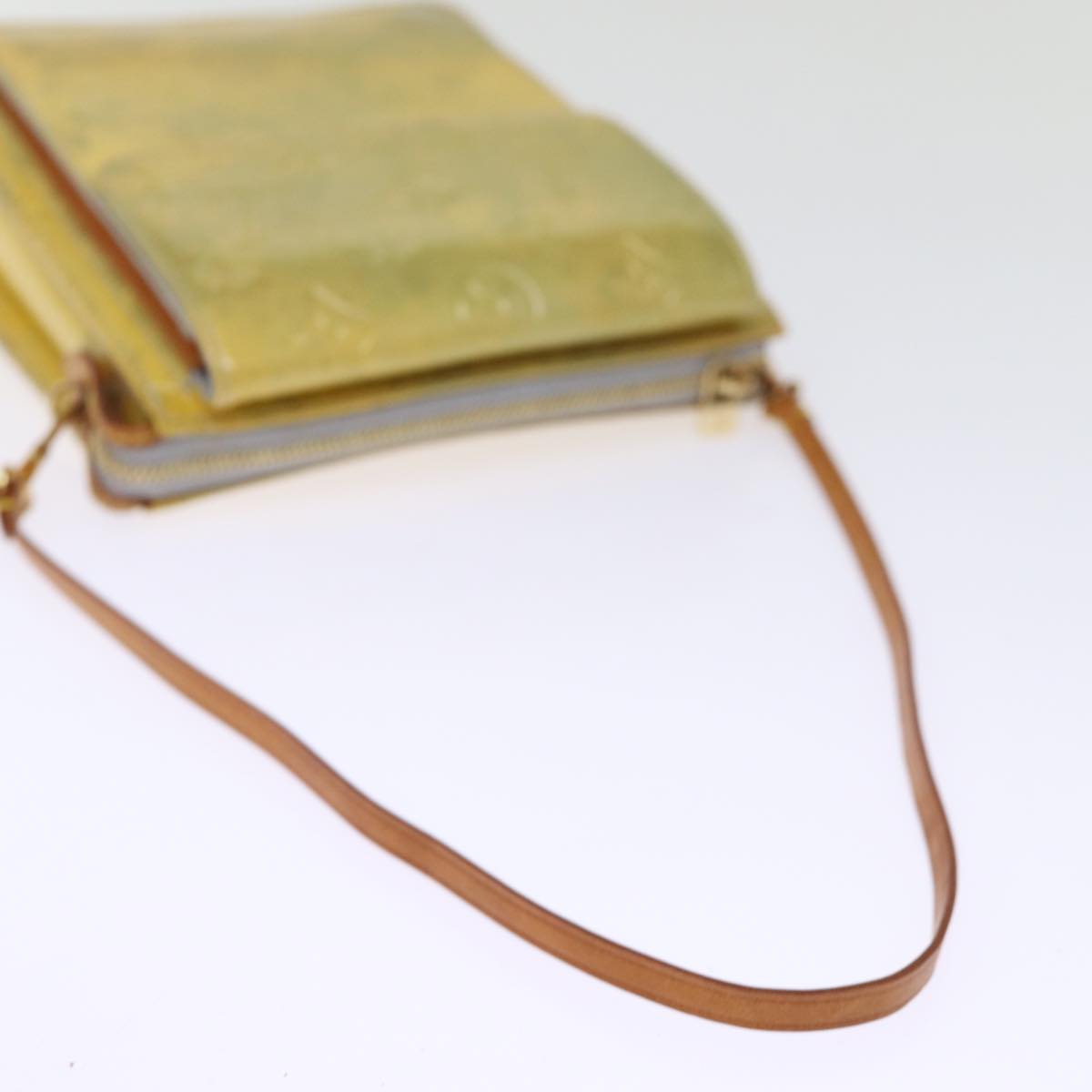 LOUIS VUITTON Monogram Vernis Motto Accessory Pouch Gris M91030 LV 74697