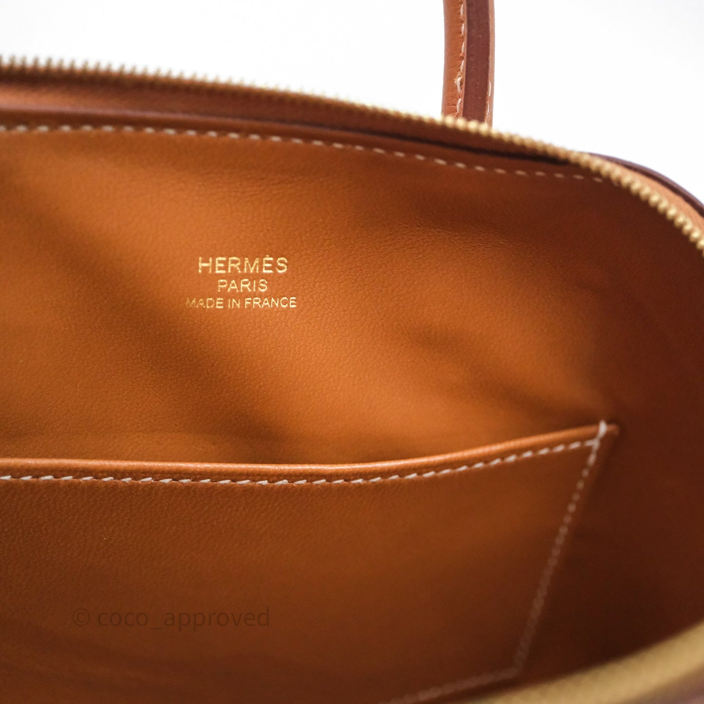 Hermès Bolide Mini 1923 Gold Evercolor Gold Hardware