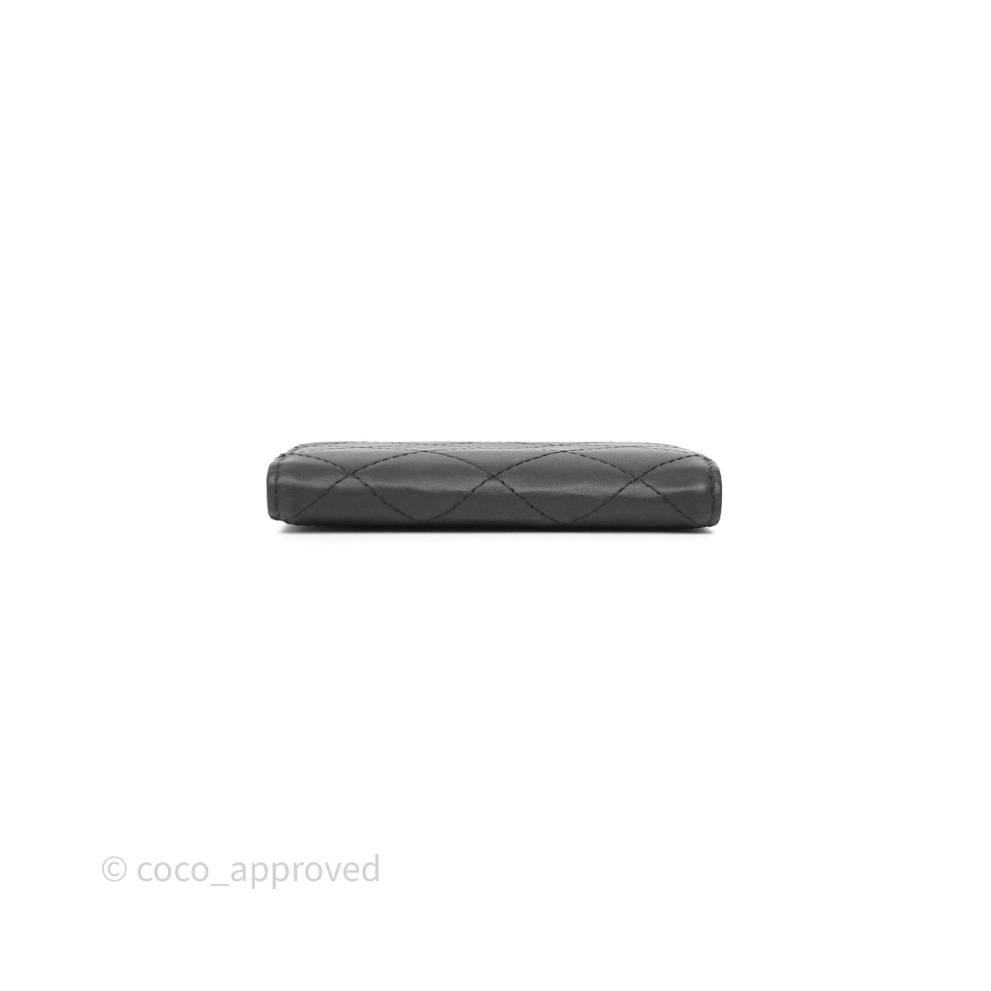 Chanel Card Holder Quilted So Black Calfskin 24P