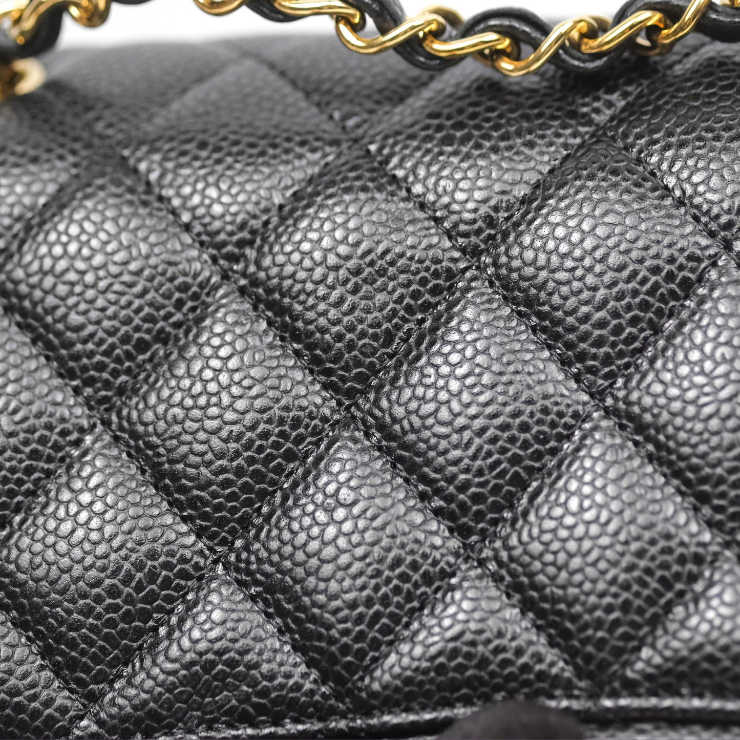 Chanel Classic M/L Medium Flap Quilted Black Caviar Gold Hardware