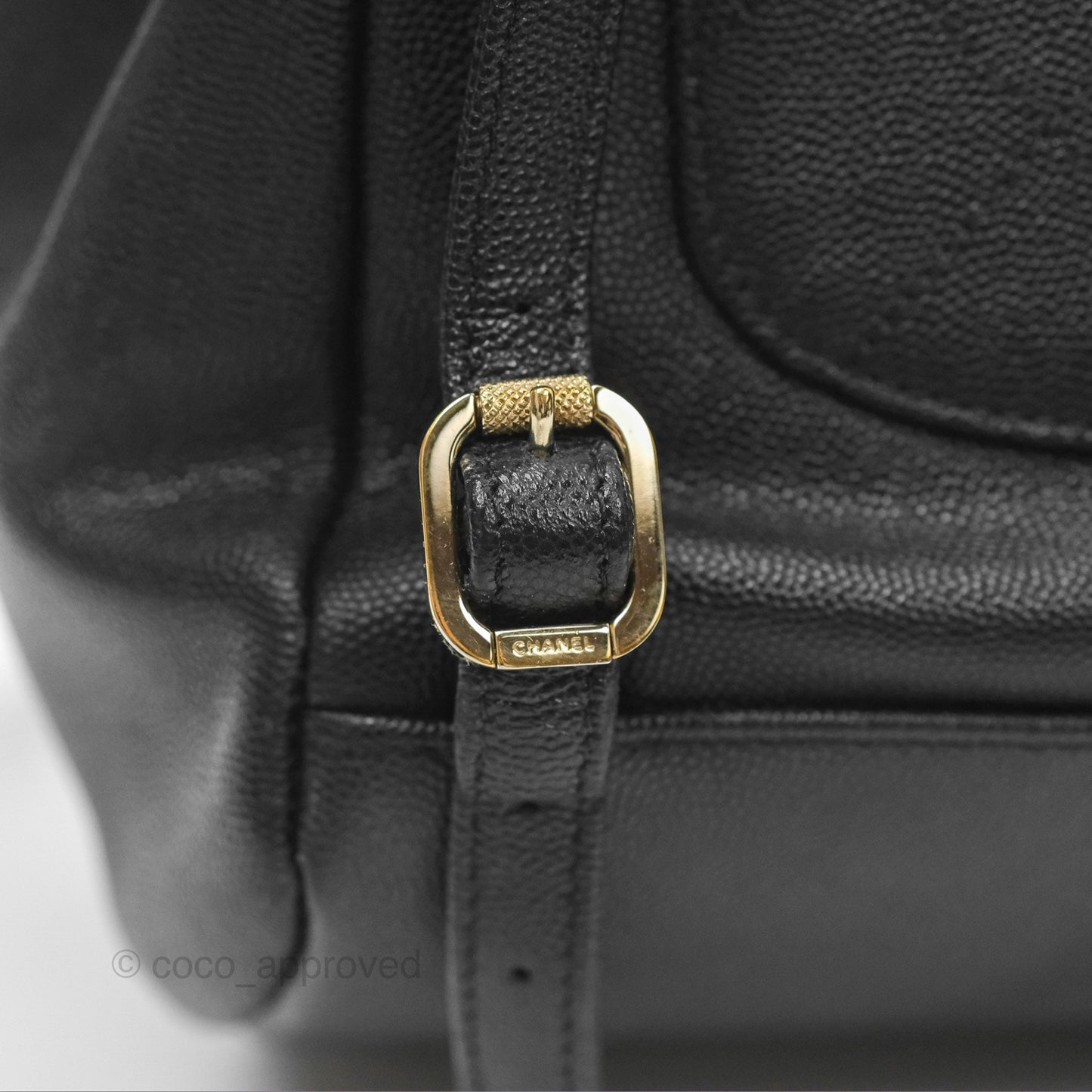 Chanel Quilted Business Affinity Backpack Black Caviar Gold Hardware