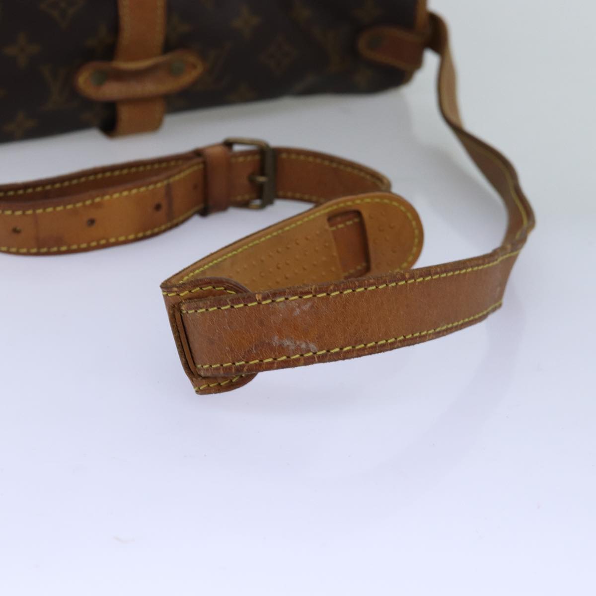 LOUIS VUITTON Monogram Saumur 35 Shoulder Bag M42254 LV 74714