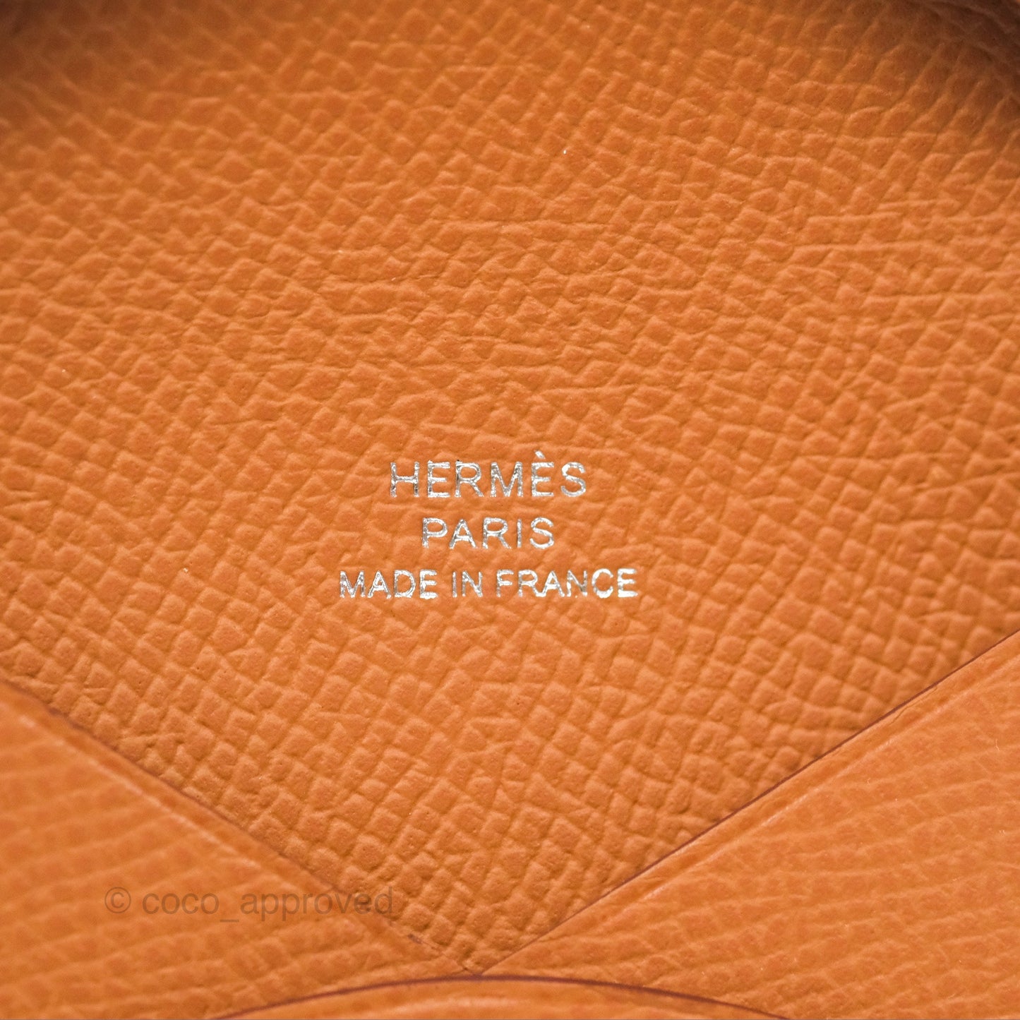 Hermès Calvi Card Holder Gold Epsom