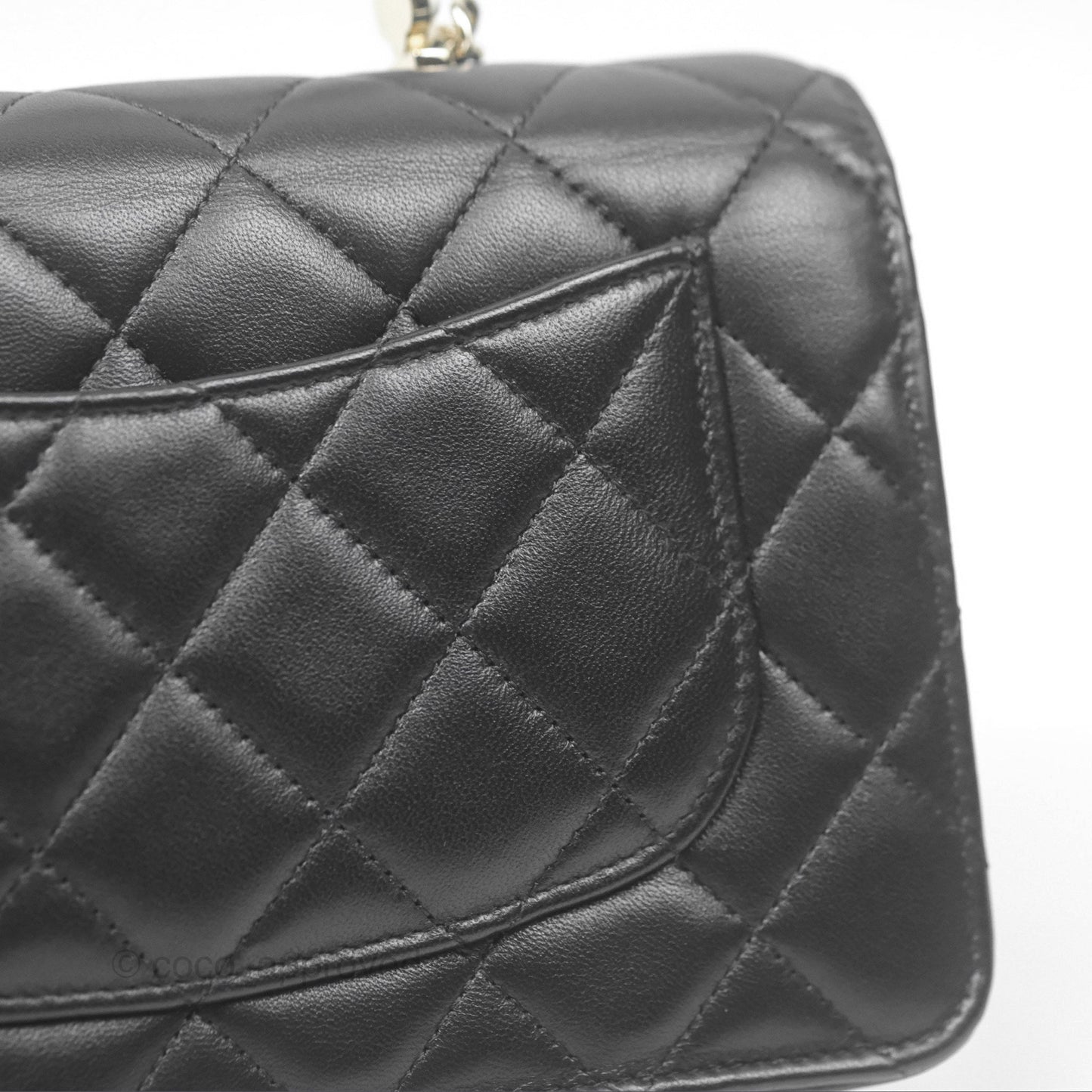 Chanel Camellia Handle WOC with Chain Black Lambskin 23K