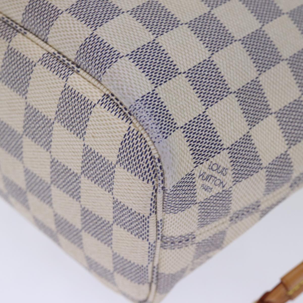 LOUIS VUITTON Damier Azur Neverfull PM Tote Bag N41362 LV 74750