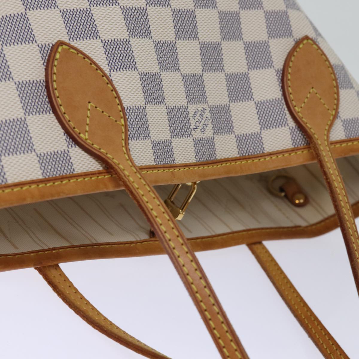 LOUIS VUITTON Damier Azur Neverfull PM Tote Bag N41362 LV 74750