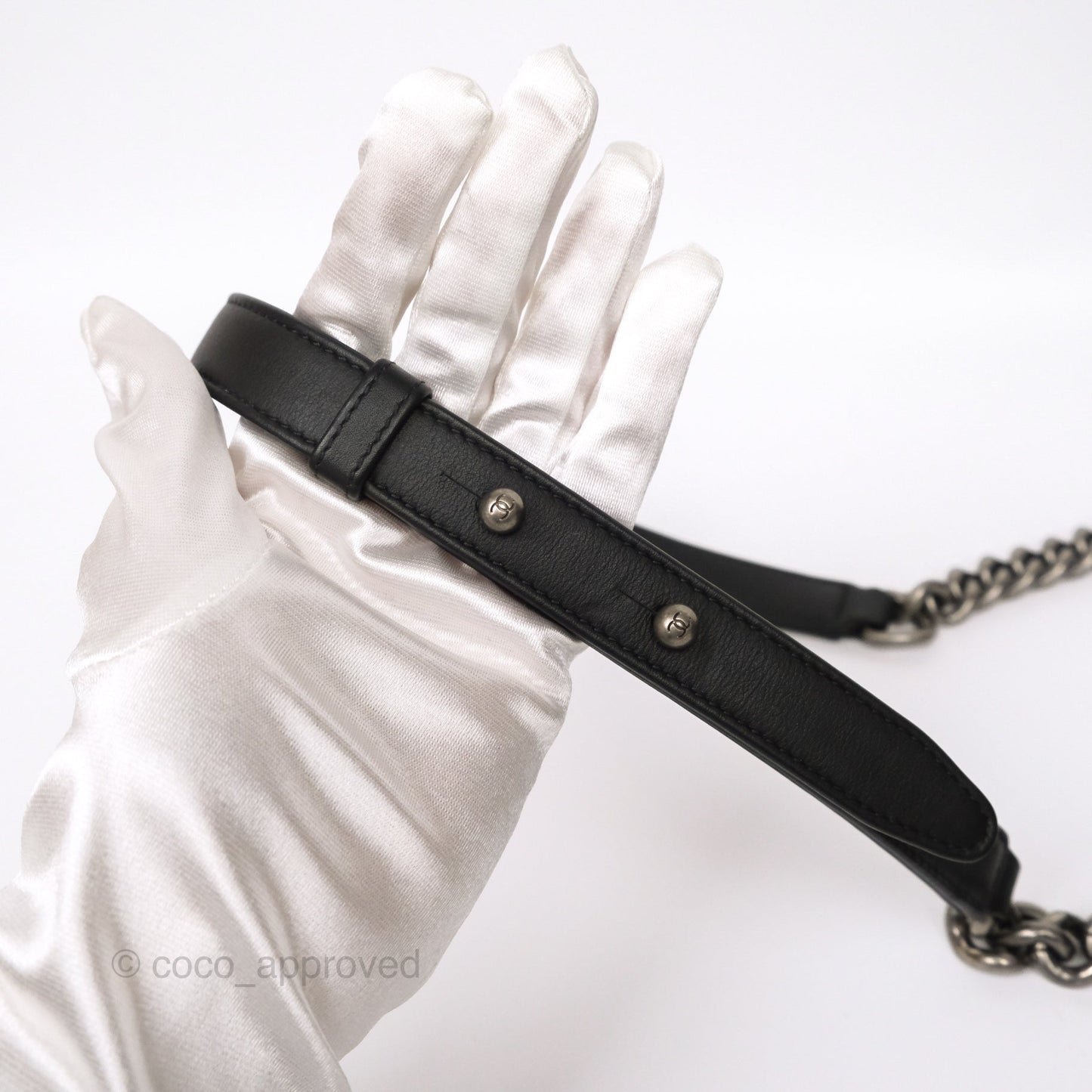 Chanel Medium Boy Quilted Black Calfskin Ruthenium Hardware