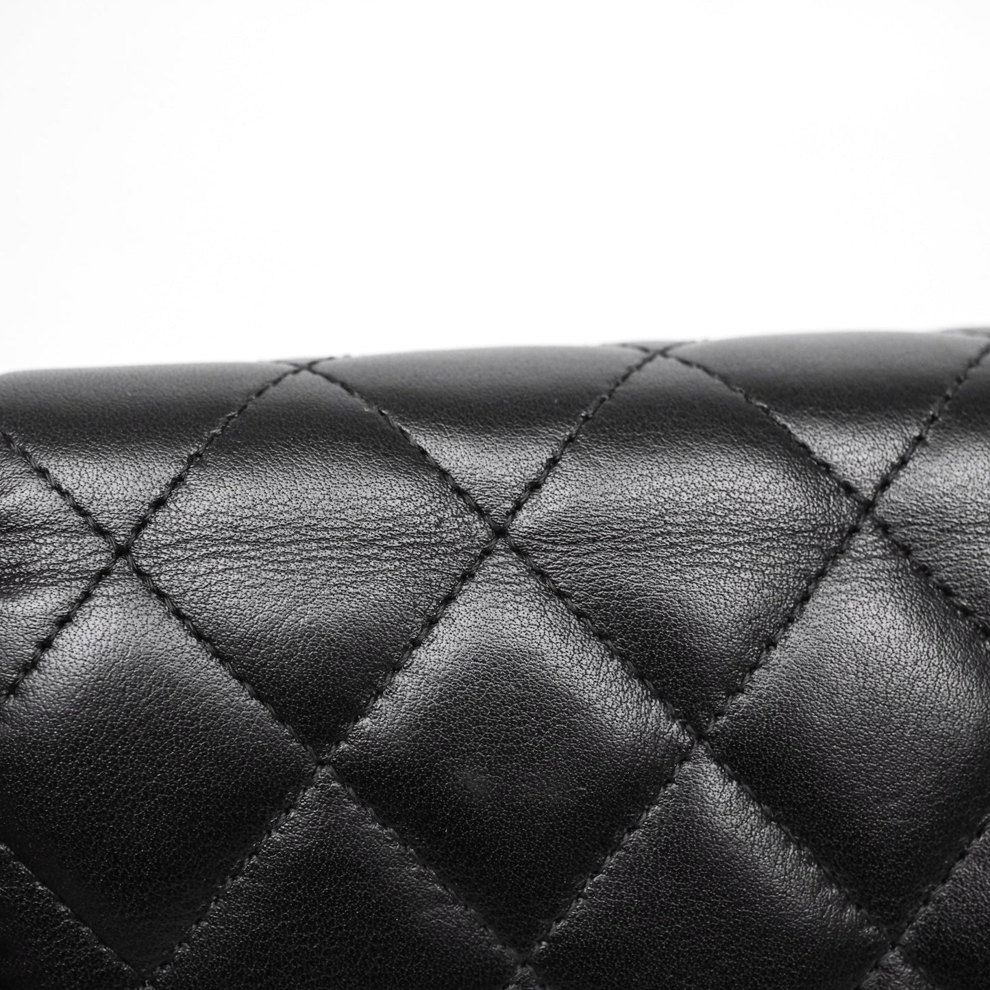 Chanel Cambon Line Wallet On Chain Black Lambskin Bag Silver Hardware