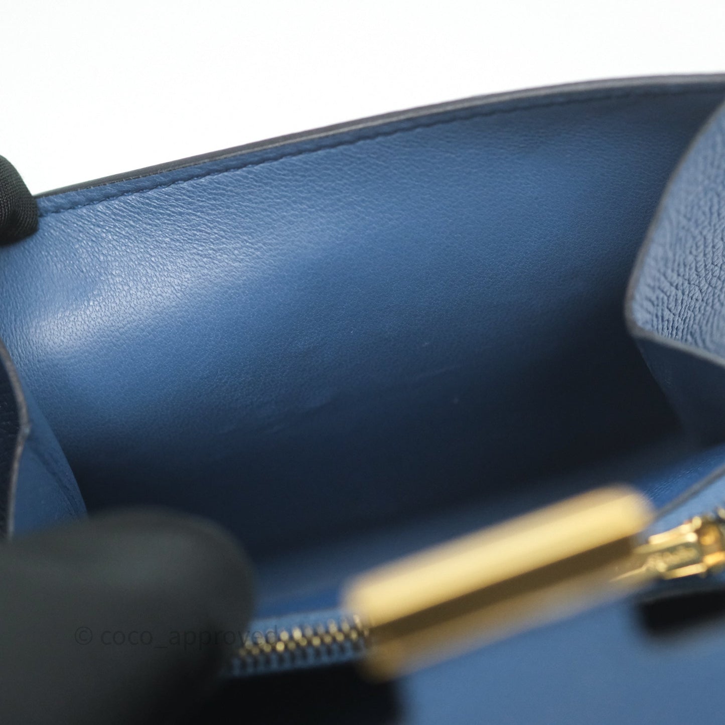 Hermès Constance Short Wallet Bleu Agate R2 Epsom Gold Hardware