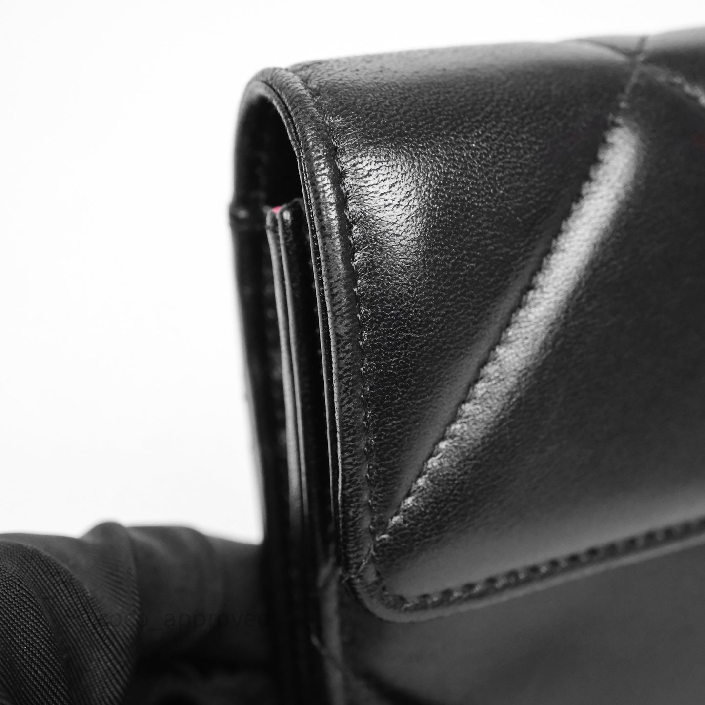 Chanel Quilted 19 Flap Long Wallet Black Lambskin Aged Gold Hardware