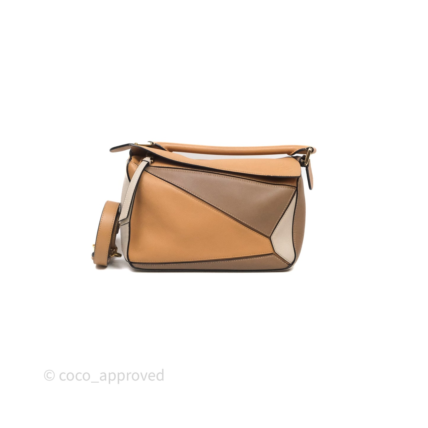 Loewe Small Puzzle Bag Warm Desert & Mink Two Tone Calfskin