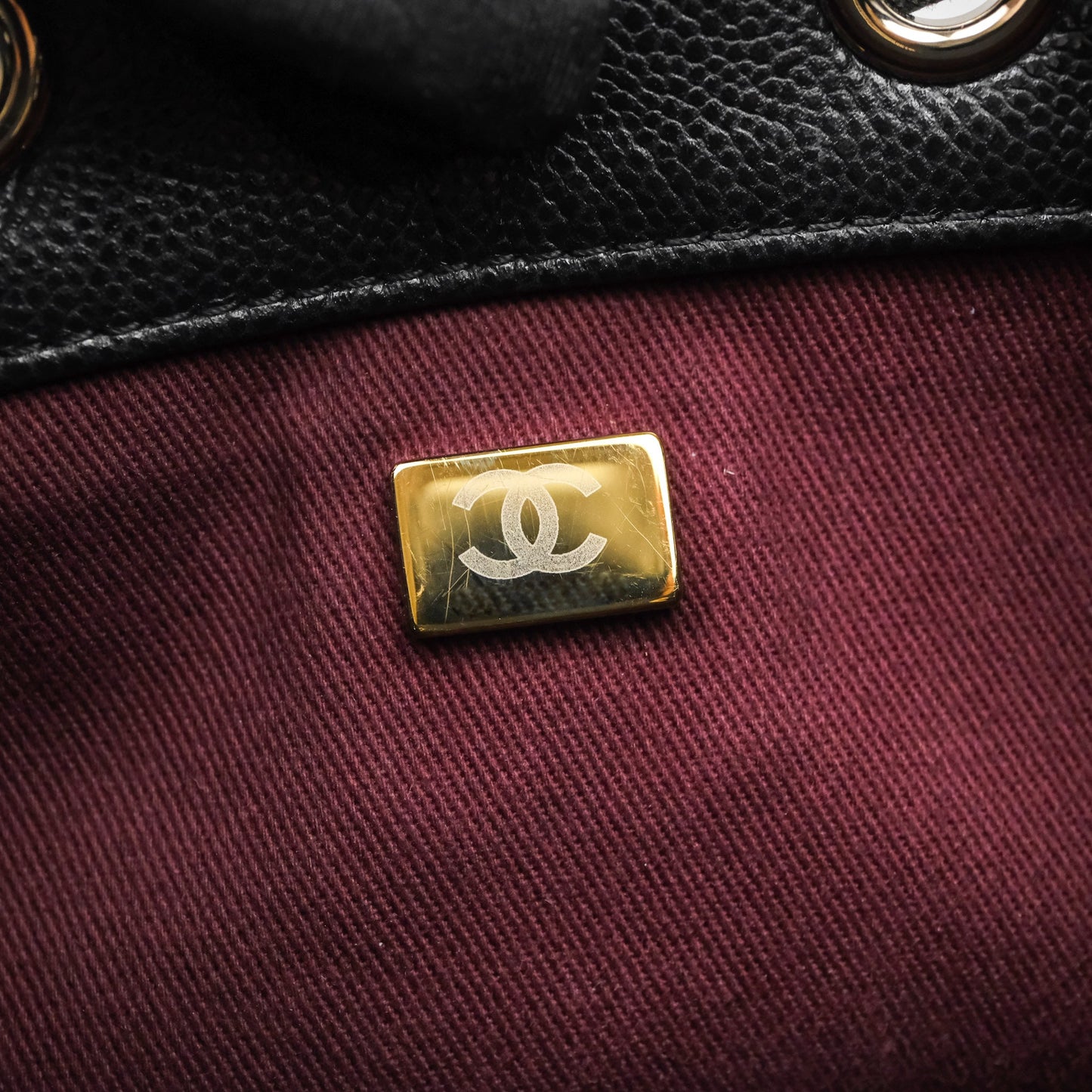Chanel Business Affinity Drawstring Bucket Bag Black Caviar Gold Hardware