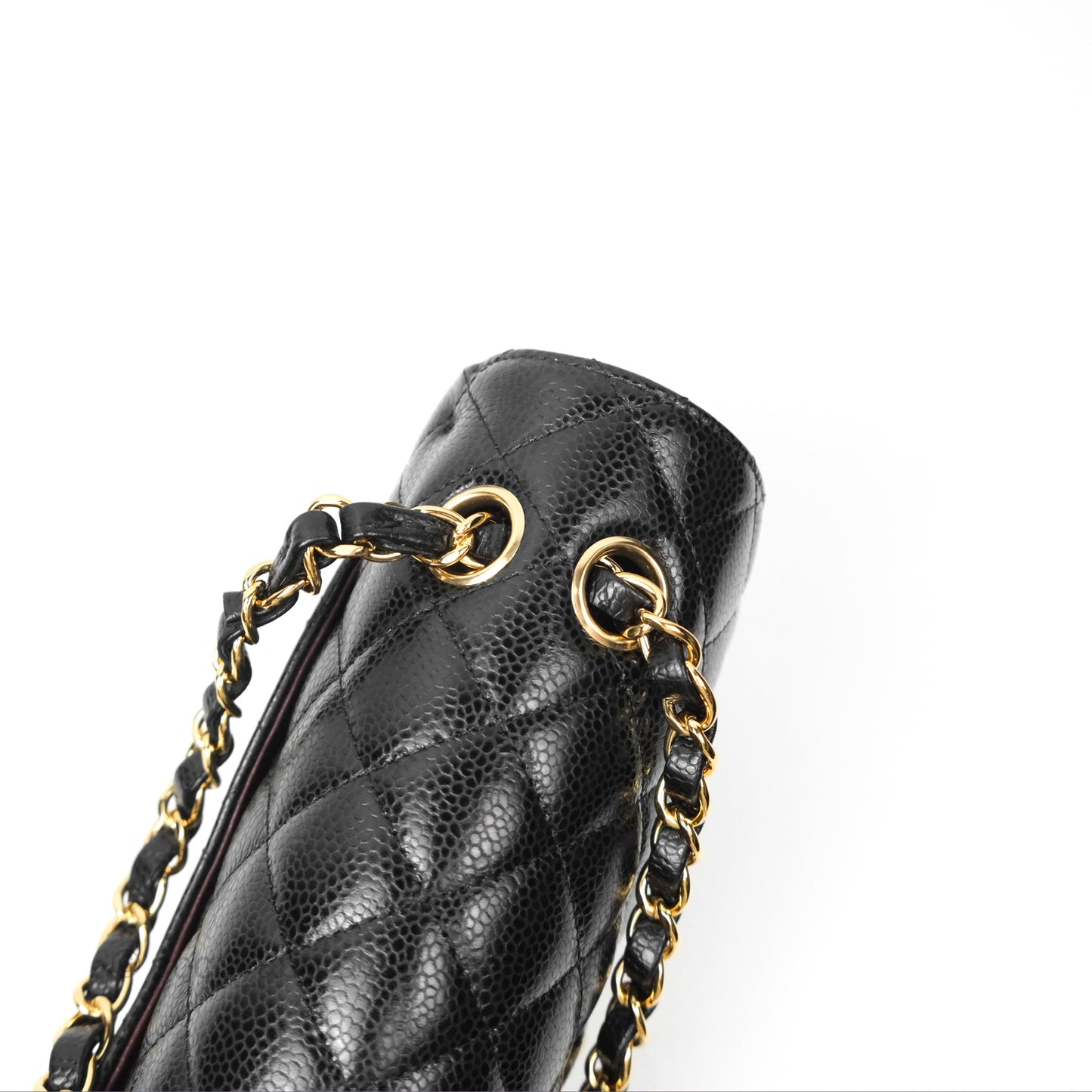 Chanel Small Classic Flap Quilted Black Caviar Gold Hardware