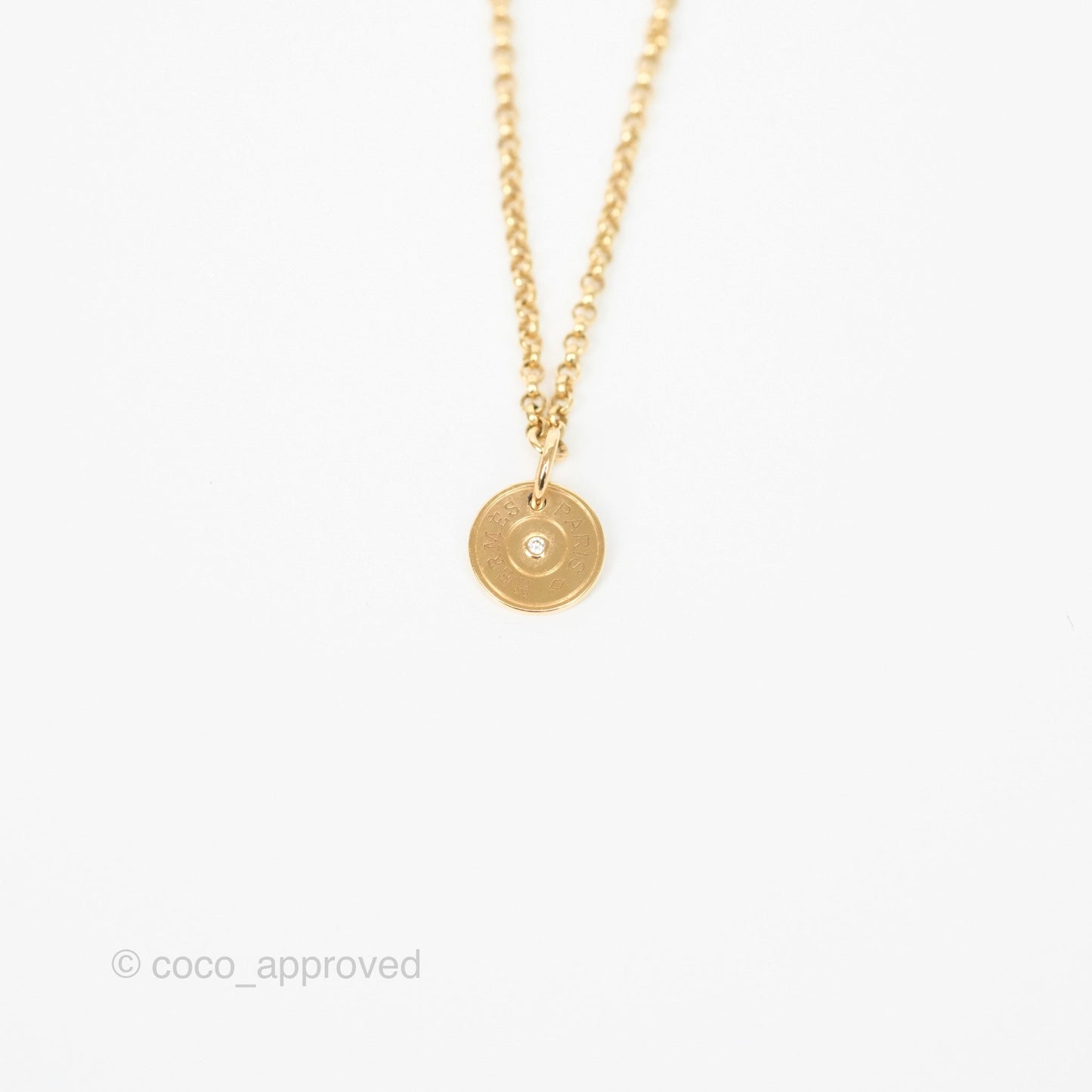 Hermes Clou de Selle Gambade Necklace Diamond Rose Gold