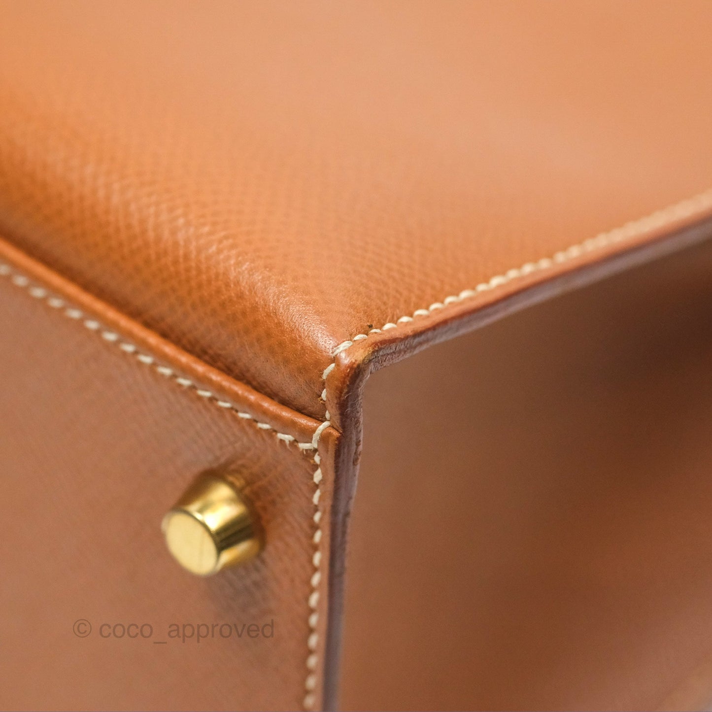Hermès Kelly 32 Sellier Gold Epsom Gold Hardware