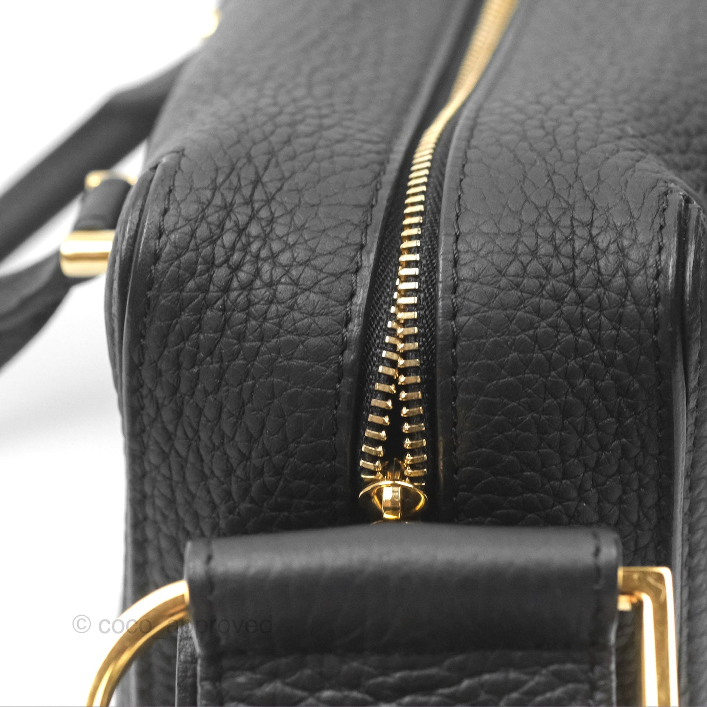 Delvaux Cool Box Nano Taurillon Soft Grained Calfskin Black Gold Hardware