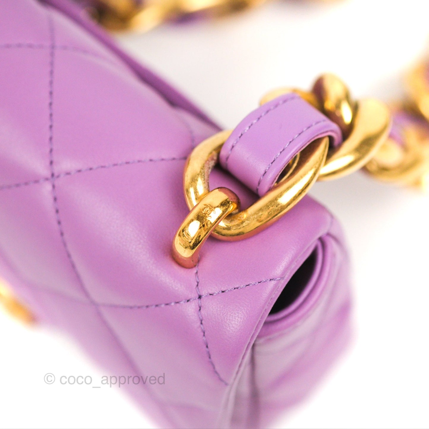 Chanel Quilted Mini CC Funky Town Flap Purple Lambskin Gold Hardware