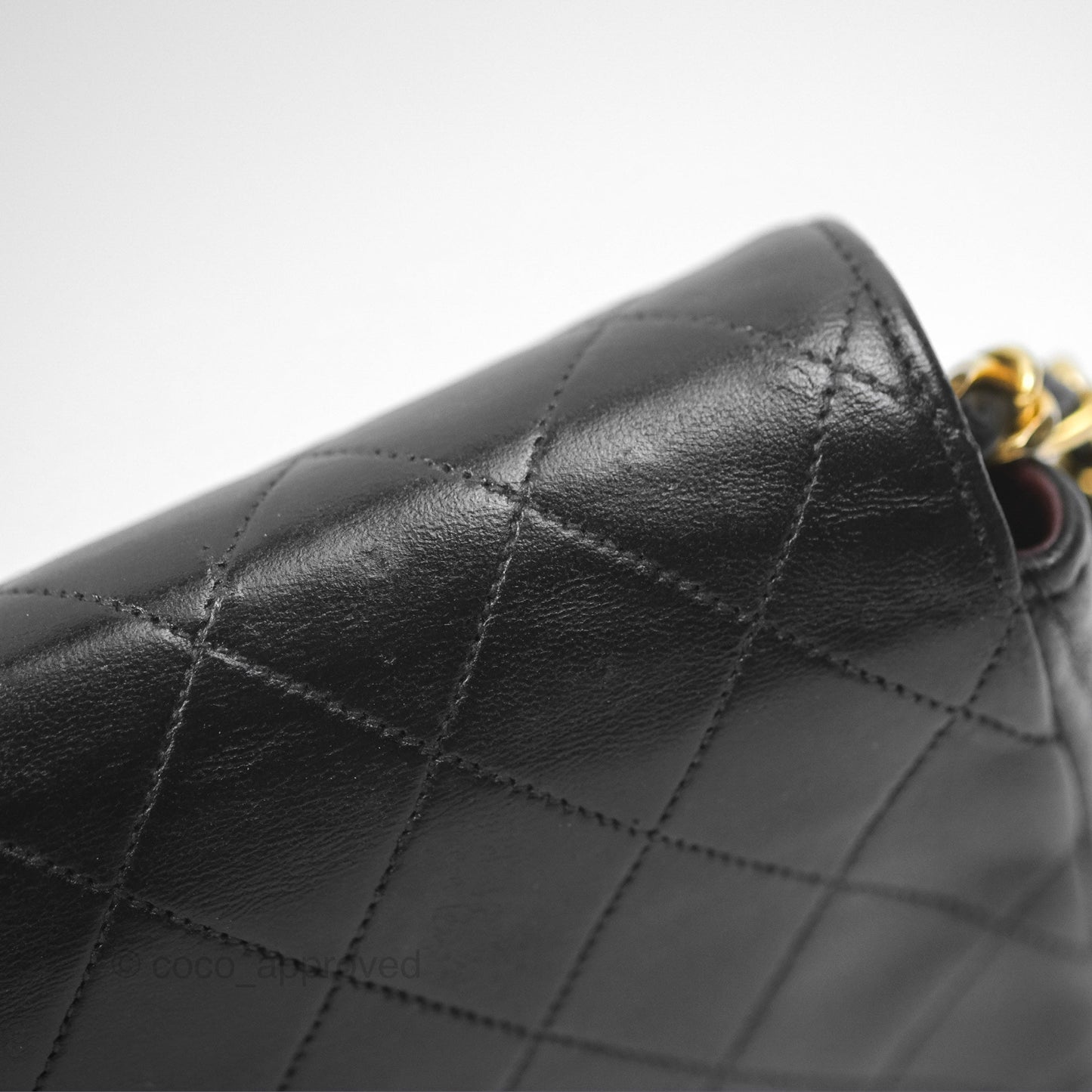 Chanel Vintage Mini Circled CC Flap Bag Black Lambskin 24K Gold Hardware